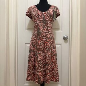 NEW Toad & Co Rosemarie Dress M Organic Cotton Falcon Brown Samba Eco Friendly